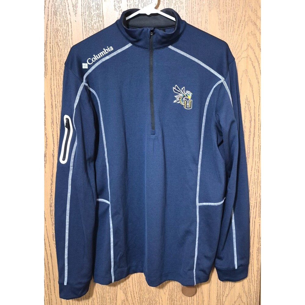 Columbia Men's Navy Blue Long Sleeve Athletic Pullover Jersey Size Medium